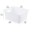 Nicesh 6-Pack Small Storage Baskets, Woven Plastic Basket, White