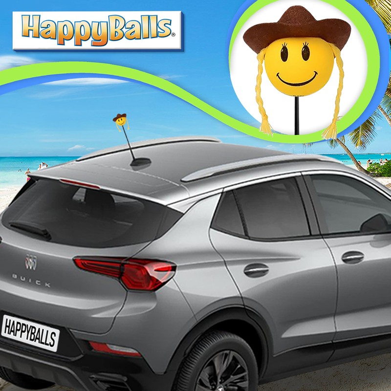 HappyBalls Happy Cowgirl Cowgirl Hat with Braids Car, Truck, SUV