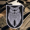 Owl Chevron 3D Embroidery Patch Tactical Hook and Loop Morale