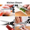 2PCS Kitchen Scissors,Kitchen Shears,All Purpose Heavy Duty Meat Scissors Poultry