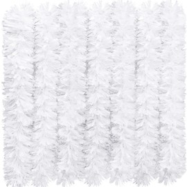 EBOOT 39.4 Feet Christmas Tinsel Garland Shiny Garland Metallic Christmas Tree Garland Hanging Decorations for Christmas Party Indoor and Outdoor Decorations (White)