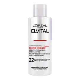 L'Oréal Paris Elvital Bond Repair Plus Pre-Shampoo, Nourishing Builder Treatment for Hair Repair, Against Hair Damage, for Less Hair Breakage and More Shine, with Bond Repair Complex and Amino Acids, 200 ml