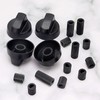 4 Pack Black Universal Control Knobs with Replacement for 12