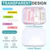 Sanwuta 10 Pcs Hard Zipper Case Clear Hard Pouches Plastic