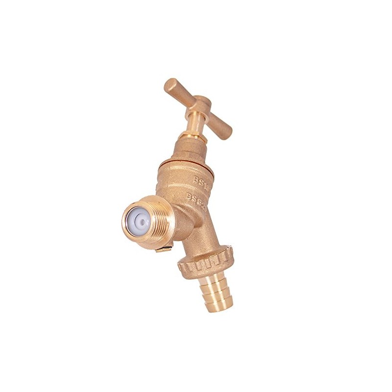 Primaflow Brass Hose Union Bibtap with Double Check Valve -