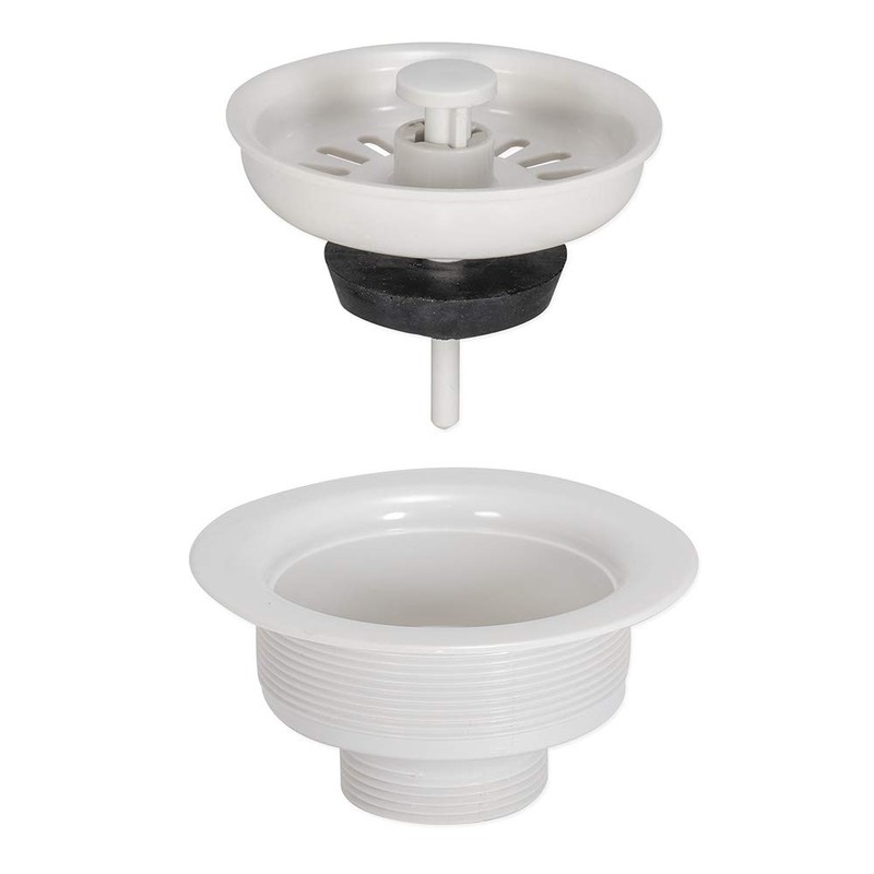 EZ-FLO 30006 Sink Strainer - Economy - Abs Body White