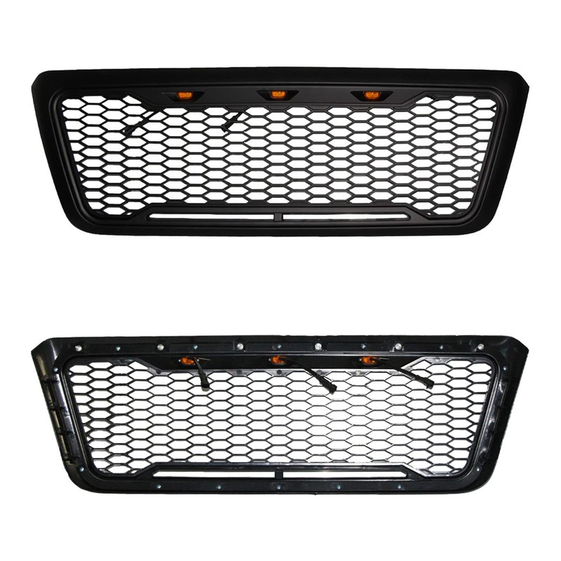 Front Grille Raptor Style Grille with Led Lights for 2004-2008