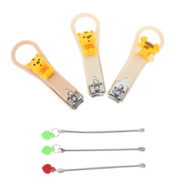 Minkissy Portable Nail Clipper with Ear Picker Adorable Cartoon Design for Household Use Ultra-sharp Precision Nail Trimmers Folding Manicure Tool for Adults