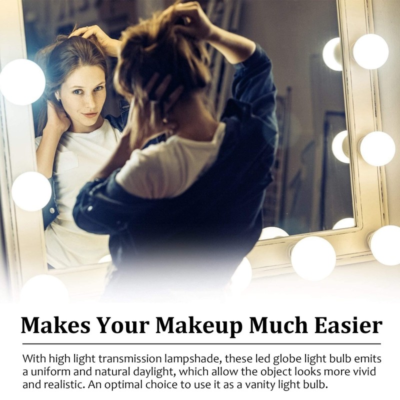 Cotanic 5000K Daylight Globe Light Bulbs, E26 Standard Base, 5W(60