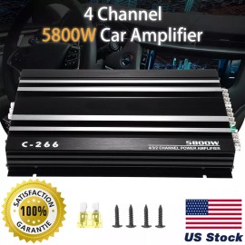 KUERL 5800W Watt 4-CH Car Truck Amplifier Stereo Audio Speaker Amp System Device L7T2