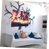 DOITOOL 1Set Creative Beach Tree Landscape Tapestry Vivid Wall Hanging