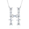 Pass Diamond Tester Letter I Multi Cut VVS Moissanite Necklace