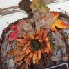 AGD Fall Decor - Flat Grapevine Pumpkin Give Thanks XX