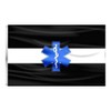 Thin White Line Flag with Grommets- 3X5 Feet-EMS Logo
