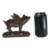 Ebros Gift Cast Iron Whimsical Flying Pig Angel 3-Peg Wall
