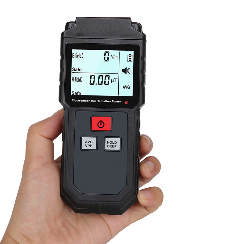 Electromagnetic Field Radiation Detector Portable Handheld EMF Monitor with HD
