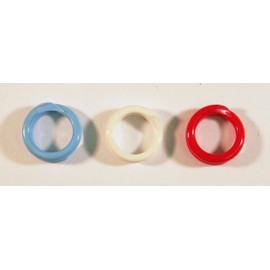 Pack of 100, Size 7, 7/16" inch Spiral Leg Bands (Available in Red, Light Blue and White) (Light Blue)