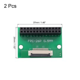 MECCANIXITY 2pcs FFC FPC Connector Board 26 Pins 0.5mm Socket to 2.54mm Double Row Female Header Strip Adapter, PCB Converter Board for LCD TVs/Digital Cameras/Laptops