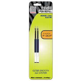 Zebra Refill for F301, F301 Ultra, F402, Silver Select Ballpoint, Med, Blue, 2/Pack, PK - ZEB85422