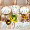Lenyunge Easter Plates and Napkins,Oval Easter Paper Plates and Napkins