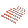 9Pcs Masonry Drill Bits Set Cemented Carbide Industrial Strength Carbide