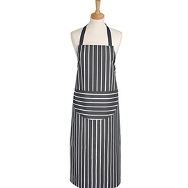 Dexam Classic Butcher's Stripe, Adult Apron, Longer length, Slate Grey