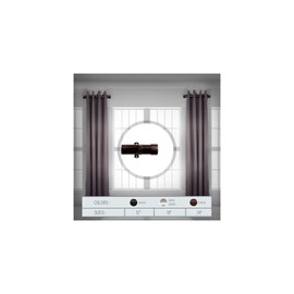 Maykoosh Timeless Trends Two Steel Rods with Four Plastic Finials, Cocoa, 12 Inch - Set of 2 Curtain Rods, Single Curtain Rods for Small Windows, Resin Finial Curtain Rods