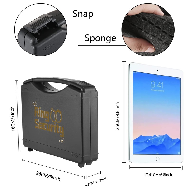 Btriger Wedding Ring Bearer Gifts Set, Ring Security Box with