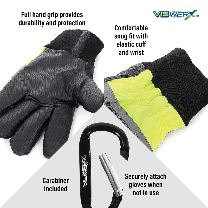 VISWERX Hi-Vis Winter Work Glove – Cold Weather Insulated &