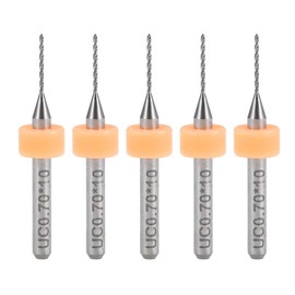 sourcing map PCB Drill Bits 0.7 mm Carbide Turning Tool Jewellery CNC Engraving Circuit Board Micro Drill Bit 1/8 Inch Shank Pack of 5