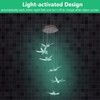 Outdoor Waterproof Solar Panel LED Dragonfly Wind Chimes Home Garden