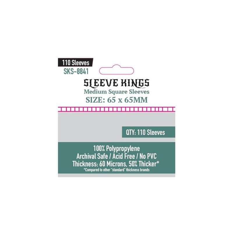 65x65mm - Medium Square Card Sleeves (110)