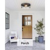 FEMILA Flush Mount Lighting Fixture, 12inch 2-Light Metal Ceiling Light