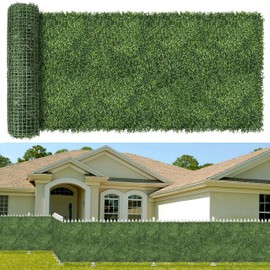 NETAP Faux Ivy Privacy Fence Screen, 40x120Inch Artificial Boxwood Panels Grass Wall Roll Greenery Backdrop for Garden Backyard Wall Decor
