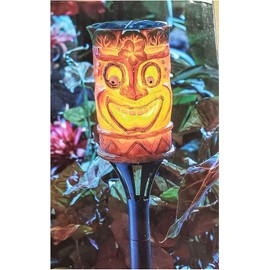 Solar Flickering Tiki Led Torch Relax Real Flame Look - 62 inch, Multicolor