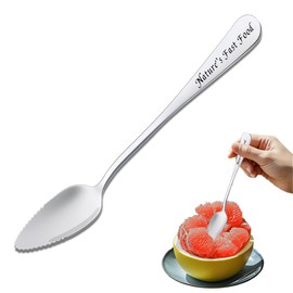 Novelty Fruit Spoons for Grapefruit Spoon - Fun Best Friend Fruit Birthday Gifts for Women Friends Gag Funny Gifts for Sister Cousin Sis Grapefruit Spoons Serrated Stainless Salad Spoon for Eating