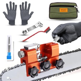 AUMEL Chainsaw Sharpener Kit Universal 3/8'' 1/4'' 0.325" Chain Saw Sharpener,Upgraded Chainsaw Sharpening Jig with Durable Tungsten Carbide Bit for STIHL Husqvarna Series