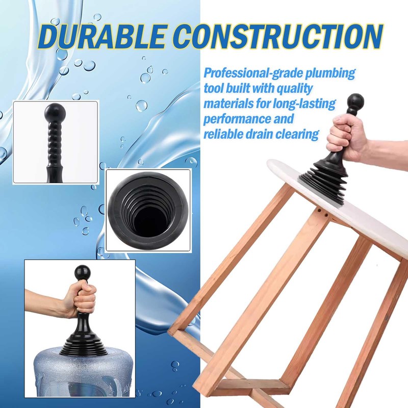 Sink and Drain Plunger for Bathrooms, Kitchens, Sinks, Baths and