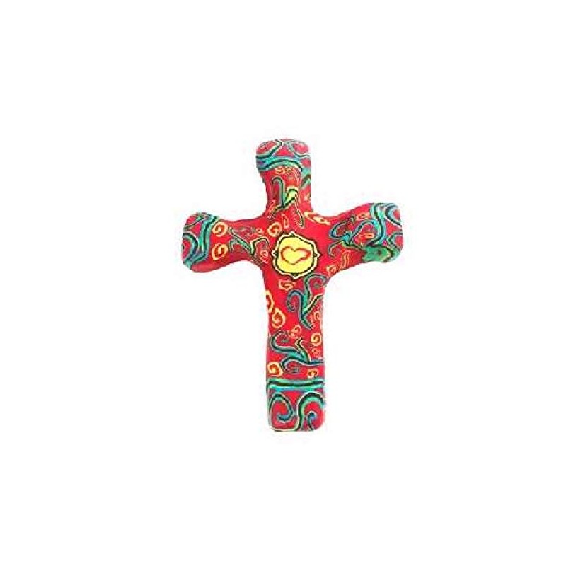Comfort Cross - Miniature Hand Held Comforting Clay Cross -