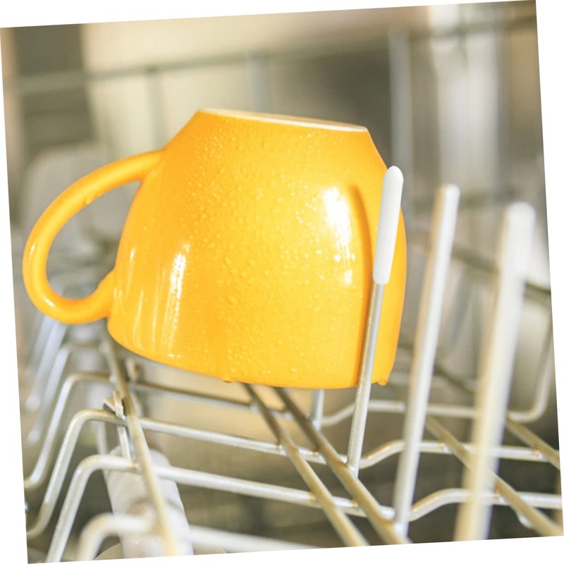 Artibetter 200pcs Dishwasher Protector White shelfs rerack Cover caps for