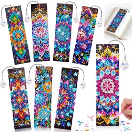 Gifts for 5 6 7 8 9 10 Year Old Girls:Diamond Art Bookmark Arts and Crafts Kits for Kids Age 6-12 Diamond Painting Kit Girl Birthday Presents Personalised Ideas Toys for 5-6-7-8-9 Years Old Girls Boys