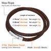 Mens & Womens Brown Leather Bracelet Medium (Wrist Size 6.07-6.86