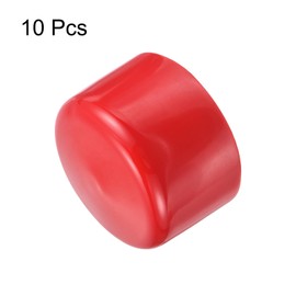 QUARKZMAN Pack of 10 Rubber Caps Rubber End Caps 59 mm ID Rubber Plugs Sealing Cap Vinyl PVC Round Tube Bolt Cap Cover Screw Thread Protective Caps, Red