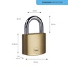 Yale - Y110B/40/122/2 Standard Security 40mm Brass Padlock, Pack of