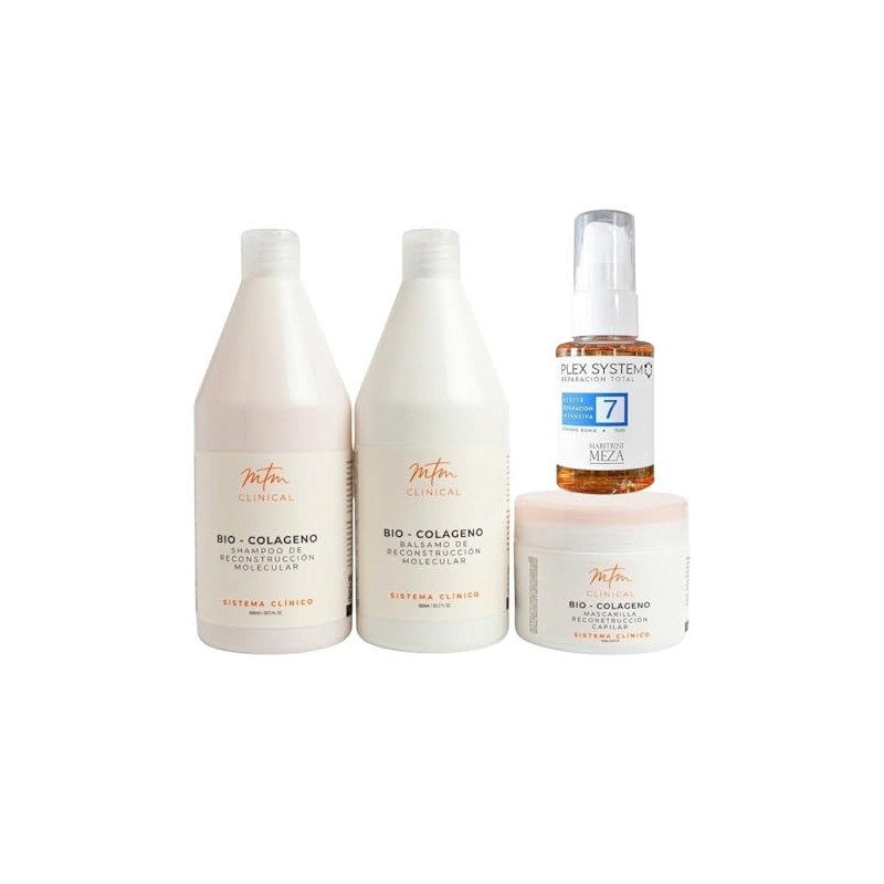 Kit Multi Proteínas Bio-Colágeno MariTrini Meza Shampoo y Bálsamo de