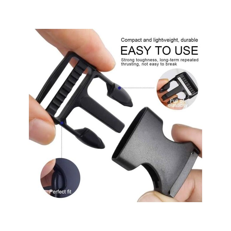 DIY 수하물 스트랩 및 배낭용 슬라이드 10개가 밴드 나일론 웨빙