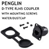 PENGLIN 2PCS RJ45 Panel Mount Coupler, Shielded D-Type RJ45 Connector,