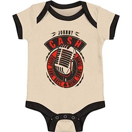 Johnny Cash Baby Boys' Microphone Bodysuit 6-12 Months Multi