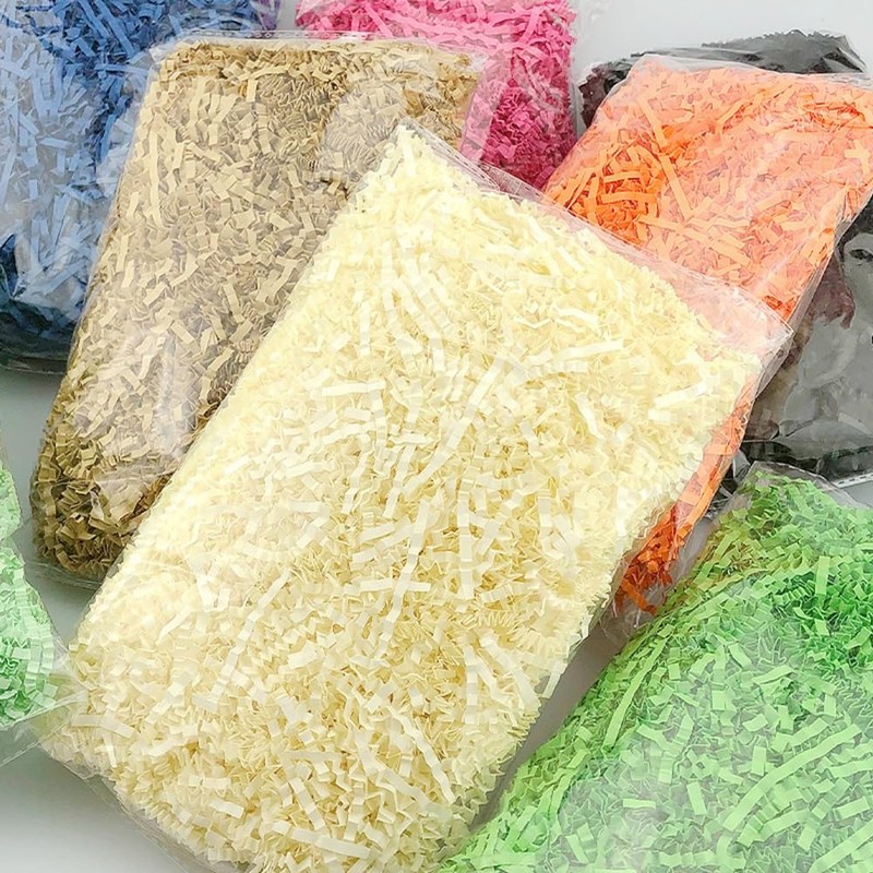 Crinkle Cut Paper, Shredded Confetti Paper for Gift Basket Filling