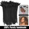 24 Inch Loc Extensions Human Hair 0.6CM Width Dreadlock Extensions